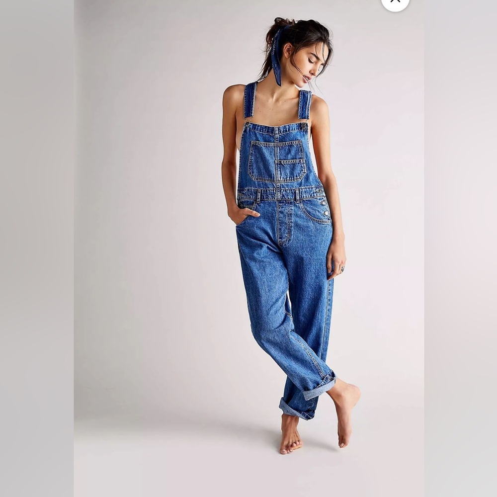 Free People Ziggy Overall sz LARGE, NWOT